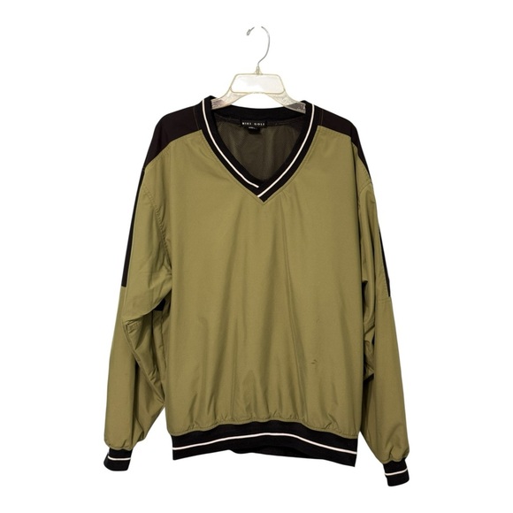 Men’s Green Nike Golf V Neck Pullover Windbreaker Size Medium - Picture 1 of 11